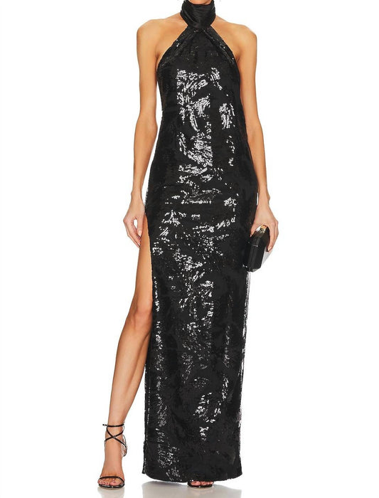 Katie May - Sidrit Gown Sequince Maxi Halter Dress