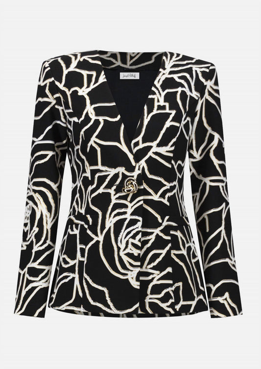 Joseph Ribkoff - Women's Signature Foiled Floral Blazer