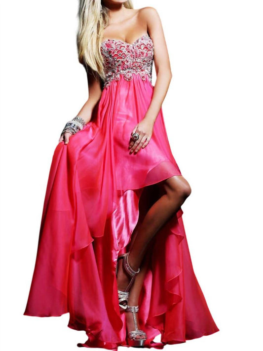 Sherri Hill - High-Low Strapless Prom Dress