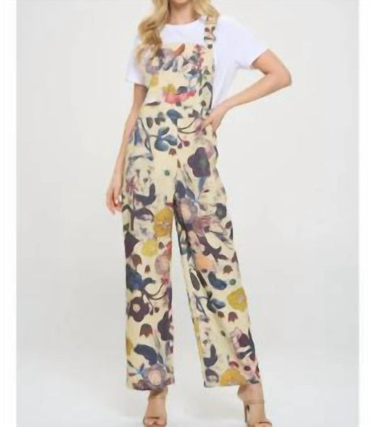 Sm Wardrobe - Botanical Floral Print Overall