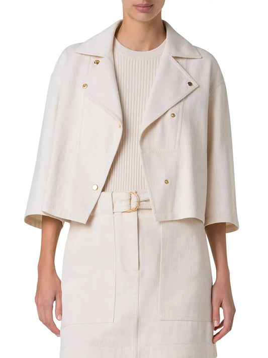 Akris Punto - Crop Boxy Biker Jacket