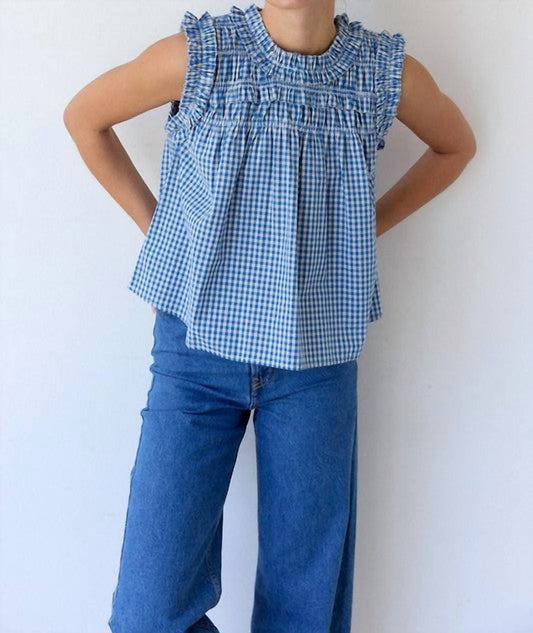Raisonnel - Alana Gingham Sleeveless Blouse