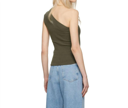 Agolde - Nessa Ribbed One-shoulder Tank Top