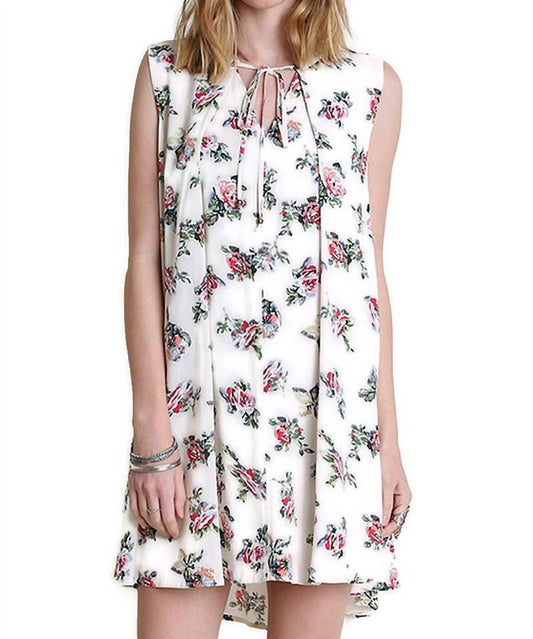 Umgee - Floral Keyhole Sleeveless Dress