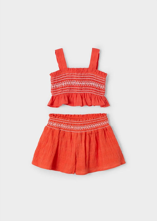 Mayoral - Kid's Smocked Bandeau Short Set