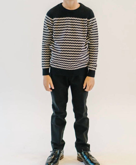 Leo & Zachary - Boys Luis Geometric Sweater