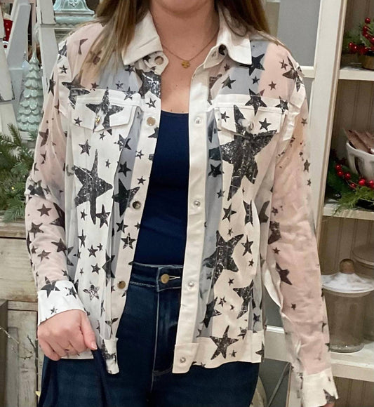 Origami - Star Print Button Up Shirt