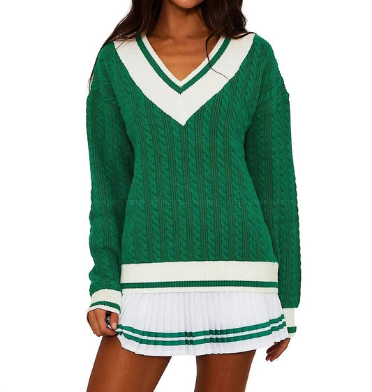 Beach Riot - V Cable Sweater