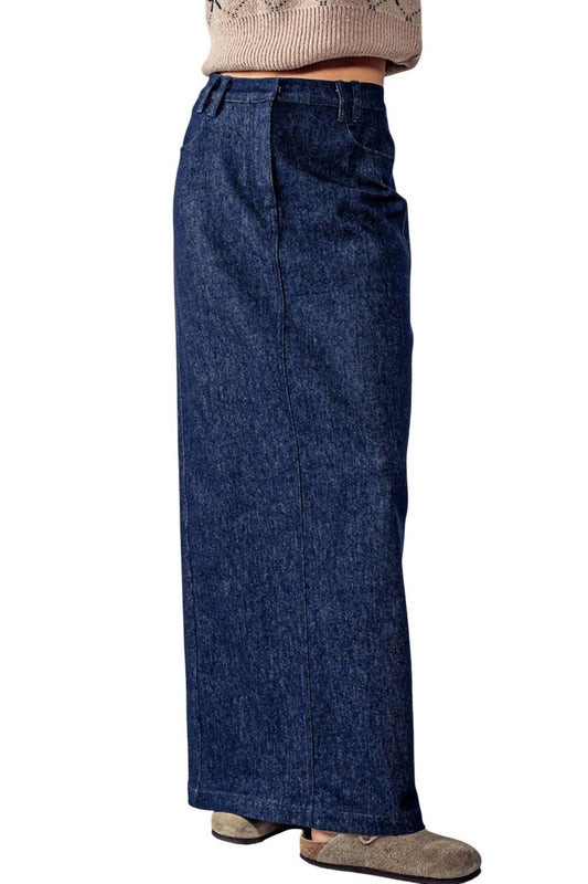 Trend:Notes - Back Slit Maxi Skirt