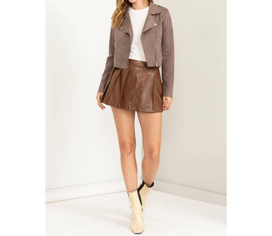 Hyfve - Faux Suede Moto Jacket