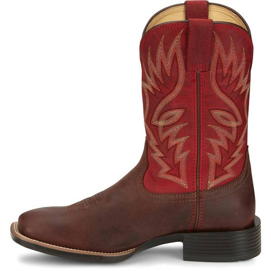 Justin Boots - Men's 11" Zeke Wide Square Toe Boots
