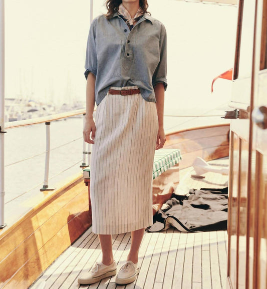 The Great. - Pleated Column Skirt