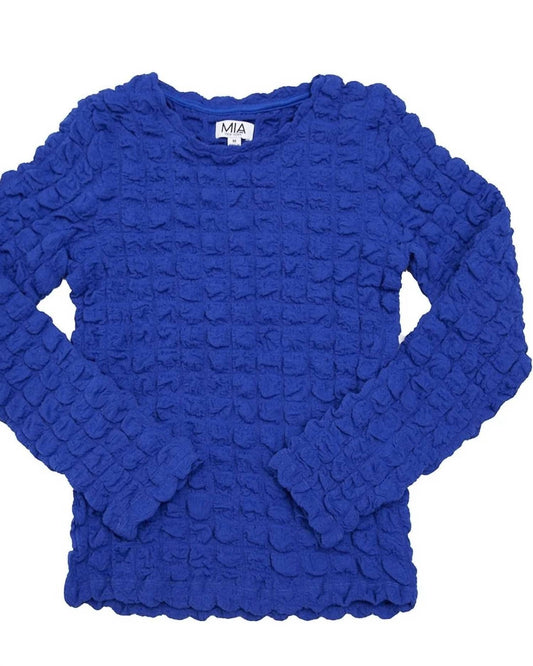 Mia - Women's Long Sleeve Popcorn Top