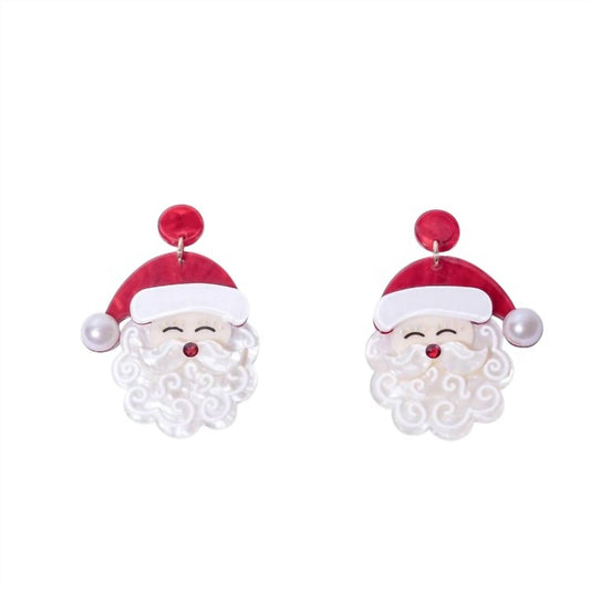 Posh - Women's Jolly Santa Statement Earrings