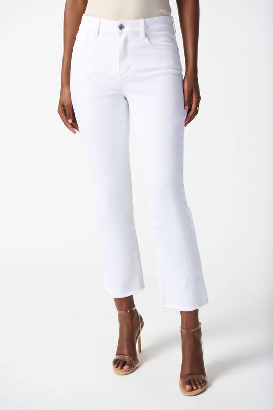 Joseph Ribkoff - Denim Frayed Hem Straight Jeans