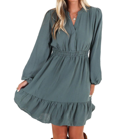She + Sky - Crossed My Mind Long Sleeve Dress