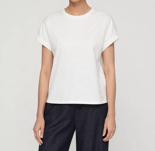 Lafayette 148 - Cotton Jersey Gathered Cuff T-shirt