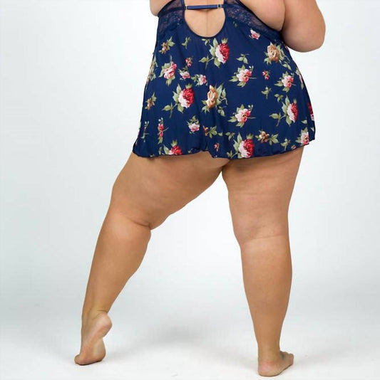 Oh La La Cheri - Naeva & Lace Babydoll Dress - Plus