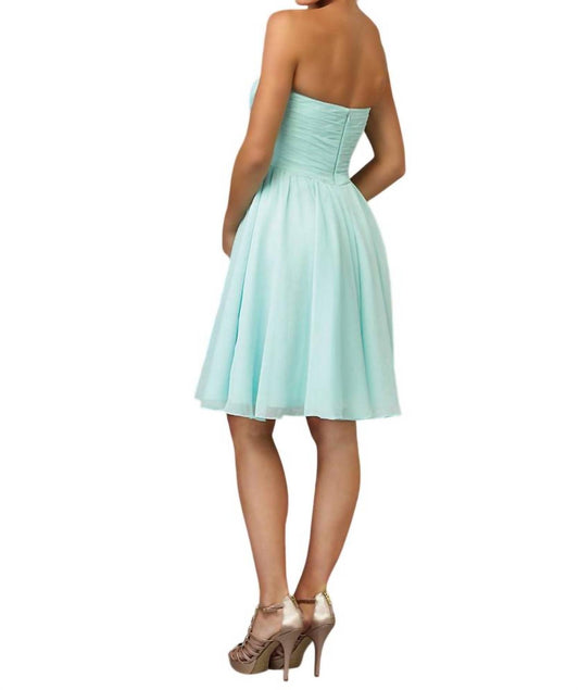 Morilee - Strapless Chiffon Cocktail Dress