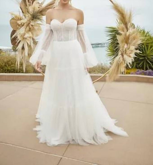 Casablanca - Carson Minimal Boho Wedding Dress