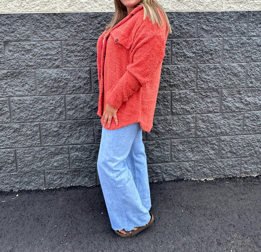 Bucketlist - Women's Eileen Plush Oversized Shacket