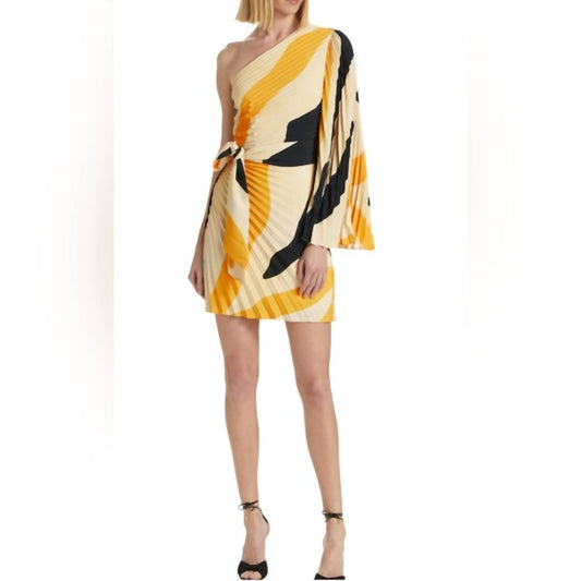 Milly - Linden Zebra Pleated Mini Dress