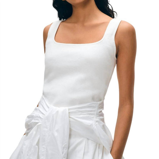 White + Warren - Cotton Square Neck Tank