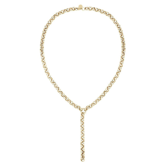 Eklexic - Women's Royal Rolo Chain Lariat Necklace