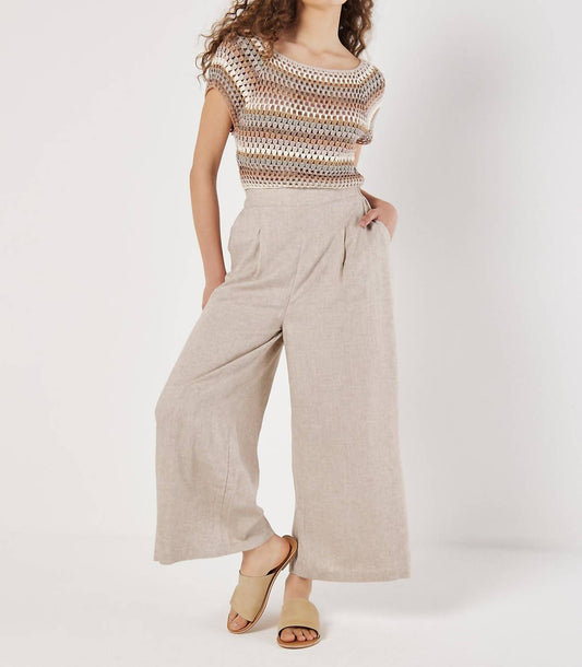 Apricot - Hand Knitted Crochet Stripes Top