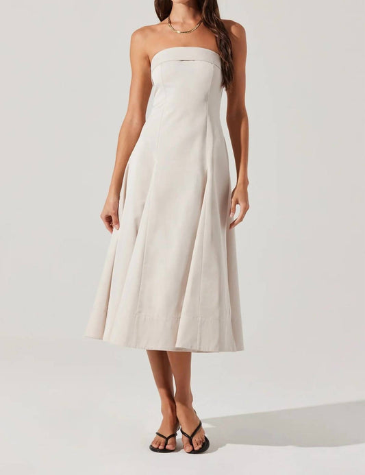 Astr - Kyla Fitted Strapless Midi Dress