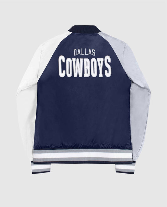 Starter - Women's Dallas Cowboys Snap-front Varsity Satin Starter Jacket