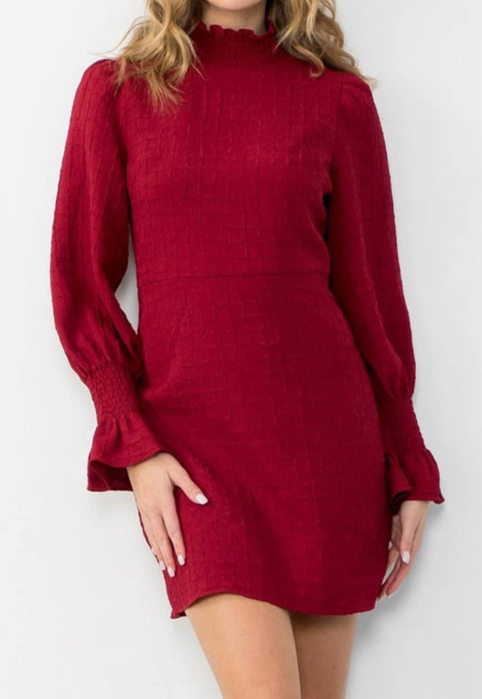Thml - Mock Neck Textured Dress