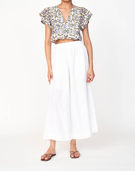 Mirth - Wide Leg Ankle Length Pants