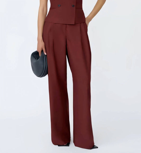 4Th & Reckless - Crea Trouser - clothing - pants - red