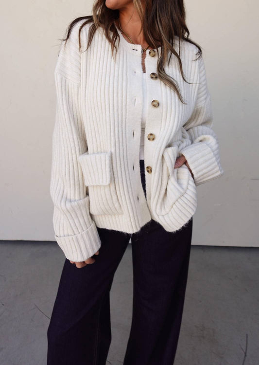 Sunday Edition - Ribbed Knit Chunky Cardigan