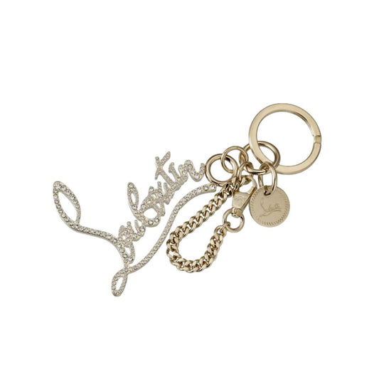 Christian Louboutin - Women's Logo Gold And Crystal Keyring