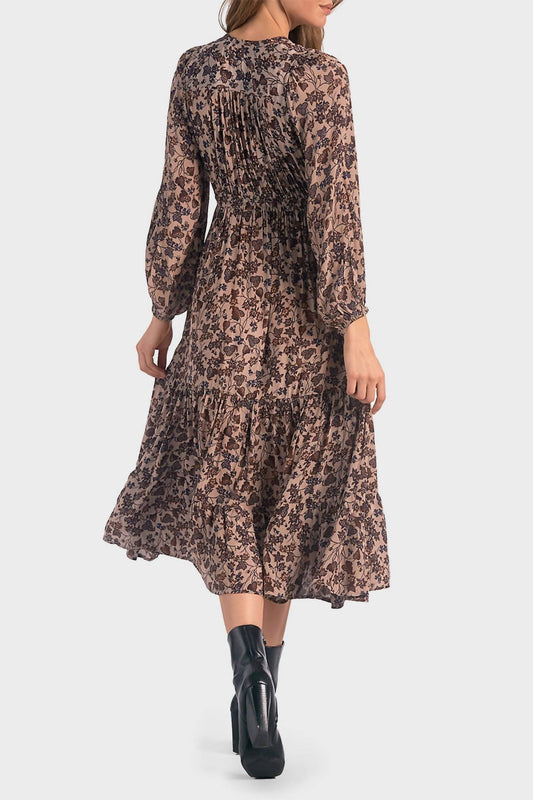 Elan - Blouson Sleeve Midi Dress