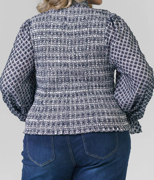 Marie Oliver - Glennon Long Sleeve Mock Neck Top - Plus