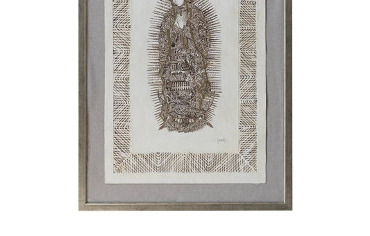 Marmol Gallery - Handmade Zentangle-style Virgin Mary Icon Art