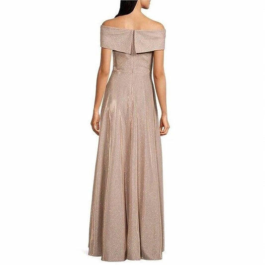 Xscape - Off-the-shoulder Glitter Gown - Plus