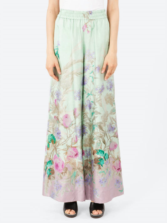 La Doublej - Pull On Print Wide Leg Trousers