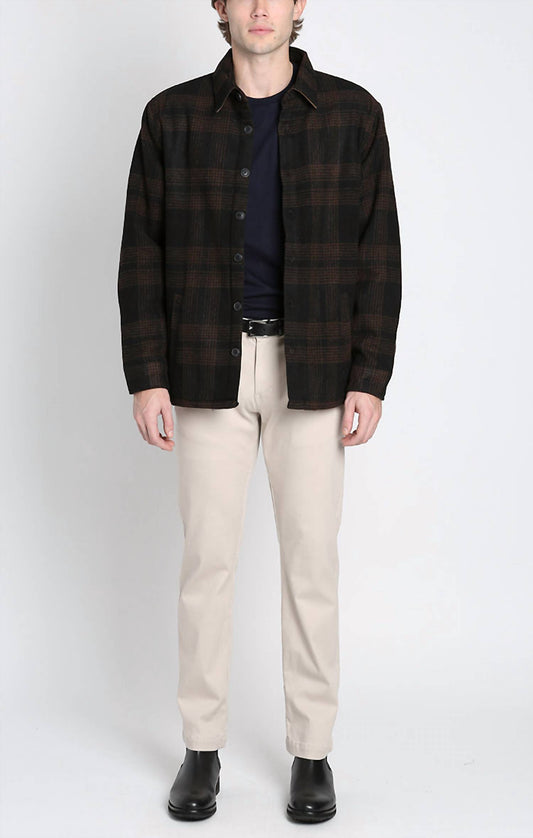 Jachs New York - Yates Wool Blend Sherpa Lined Shirt Jacket