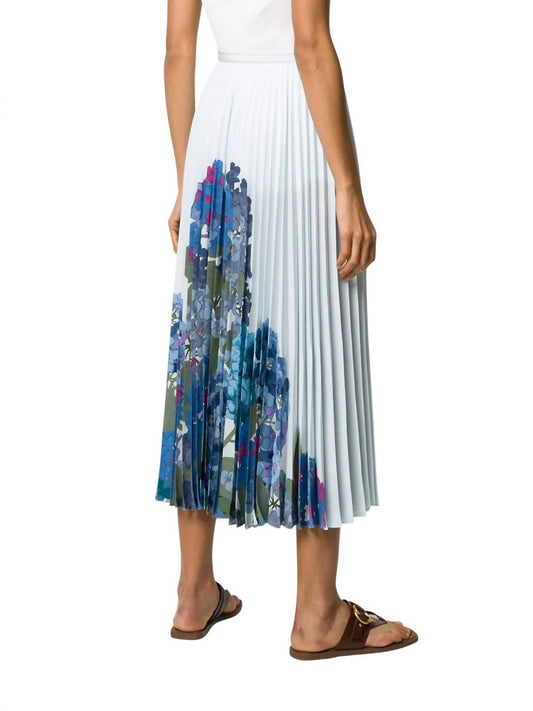 Valentino - Floral Print Pleated Midi Skirt