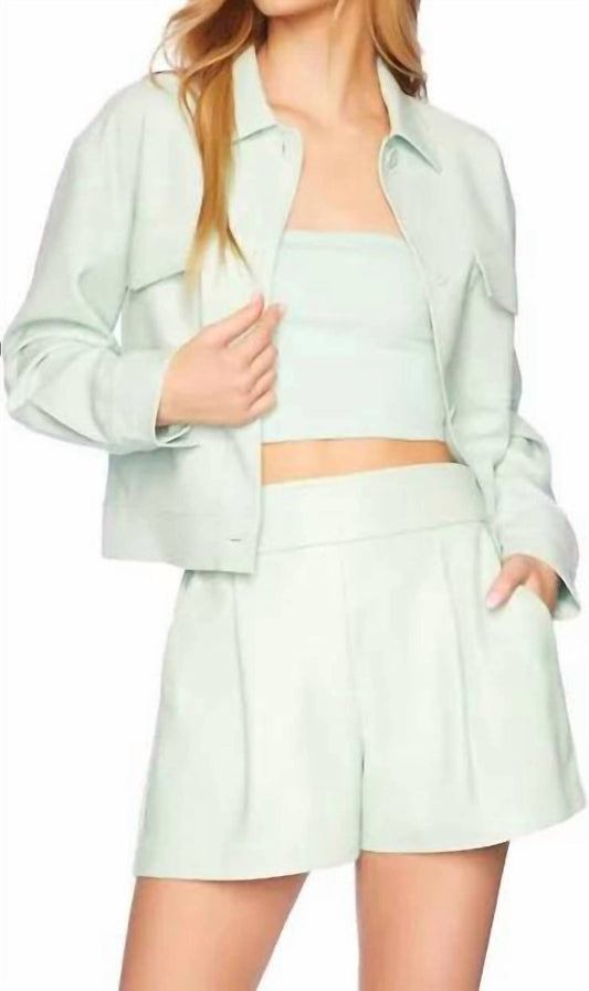 Susana Monaco - Faux Leather Pleated Shorts