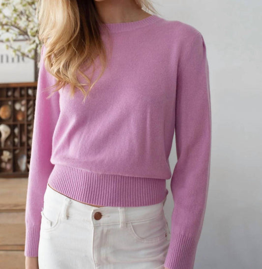 Marea - Puff Sleeve Crewneck Sweater