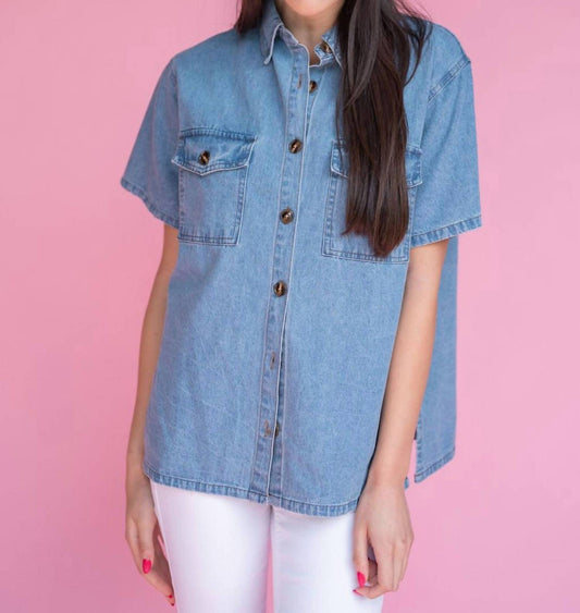Entro - Button Down Short Sleeve Top