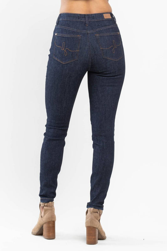 Judy Blue - High Waist Pocket Embroidery Skinny Denim Jeans