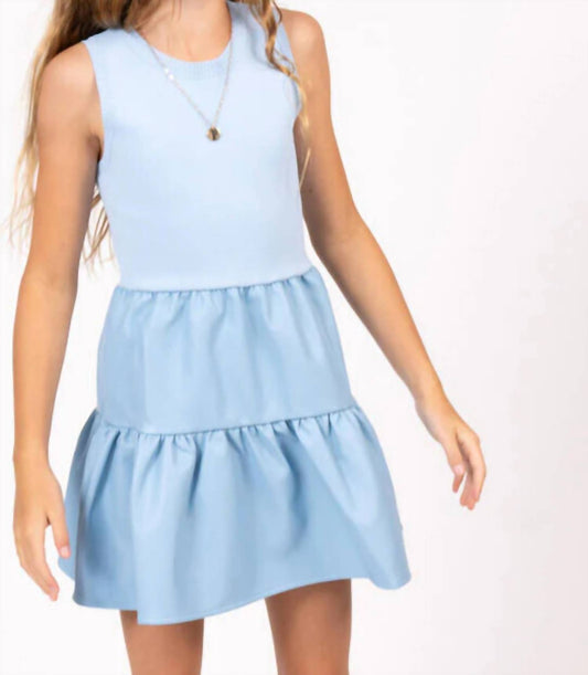 Central Park West - Girls Sleeveless Faux Leather Dress