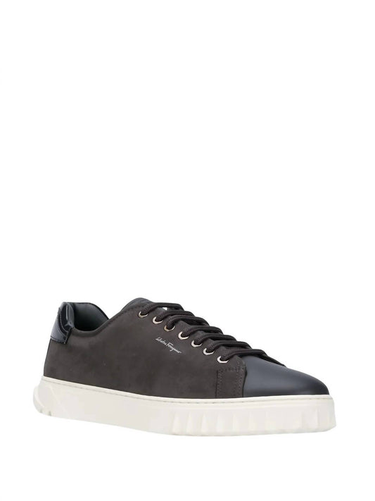 Salvatore Ferragamo - Men's Contrast Panel Low Top Sneakers