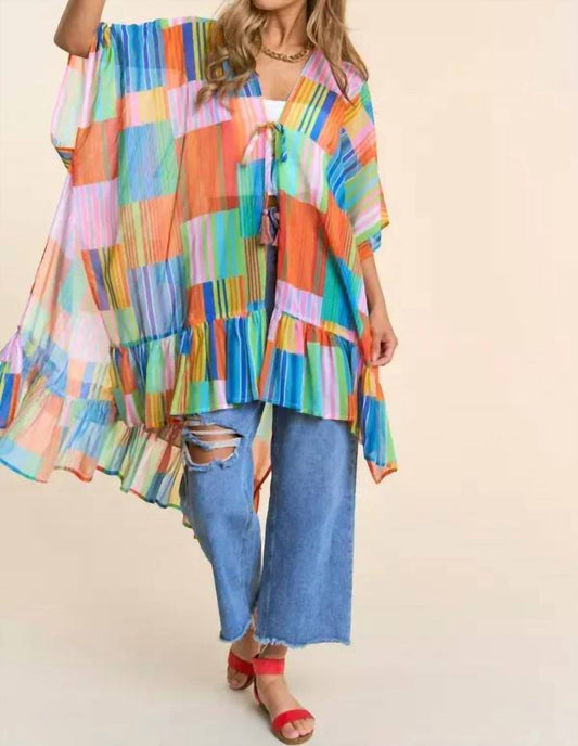 J.Nna - Patchwork Oversized Kimono Blouse